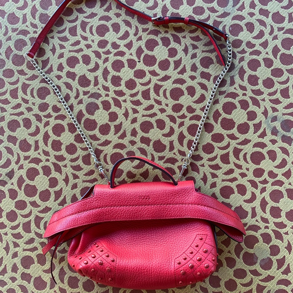 TOD’S Red Leather Handbag